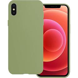 Foto van Basey hoes voor iphone xs max hoesje siliconen - hoes voor iphone xs max case back cover silicone - groen