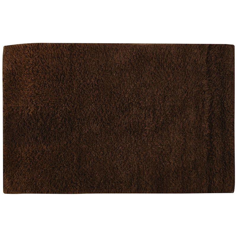 Foto van Msv badkamerkleedje/badmat voor op de vloer - bruin - 45 x 70 cm - badmatjes