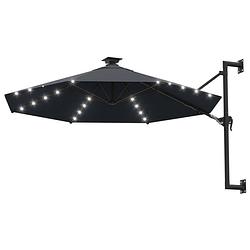 Foto van The living store wandparasol tuin - 300 x 131 cm - antraciet