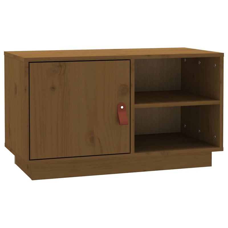 Foto van Vidaxl tv-meubel 70x34x40 cm massief grenenhout honingbruin