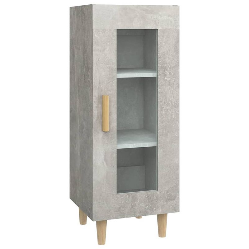 Foto van Vidaxl dressoir 34,5x34x90 cm bewerkt hout betongrijs