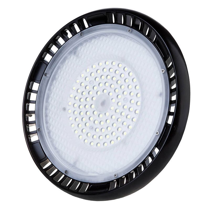 Foto van V-tac vt-9107 zwarte led highbays - ufo serie - mw - 90° - ip65 - 100w - 13000 lumen - 6400k - 5 jaar