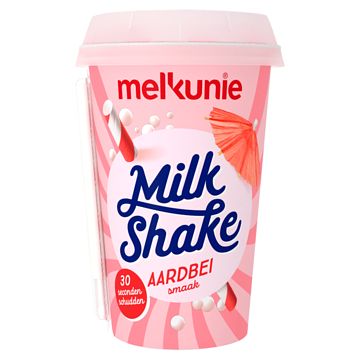 Foto van Melkunie milkshake aardbeismaak 200ml bij jumbo