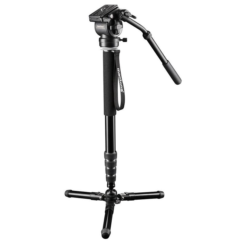 Foto van Mantona dolomit mono monopod 3/8 inch werkhoogte: 67 - 197 cm zwart incl. tas