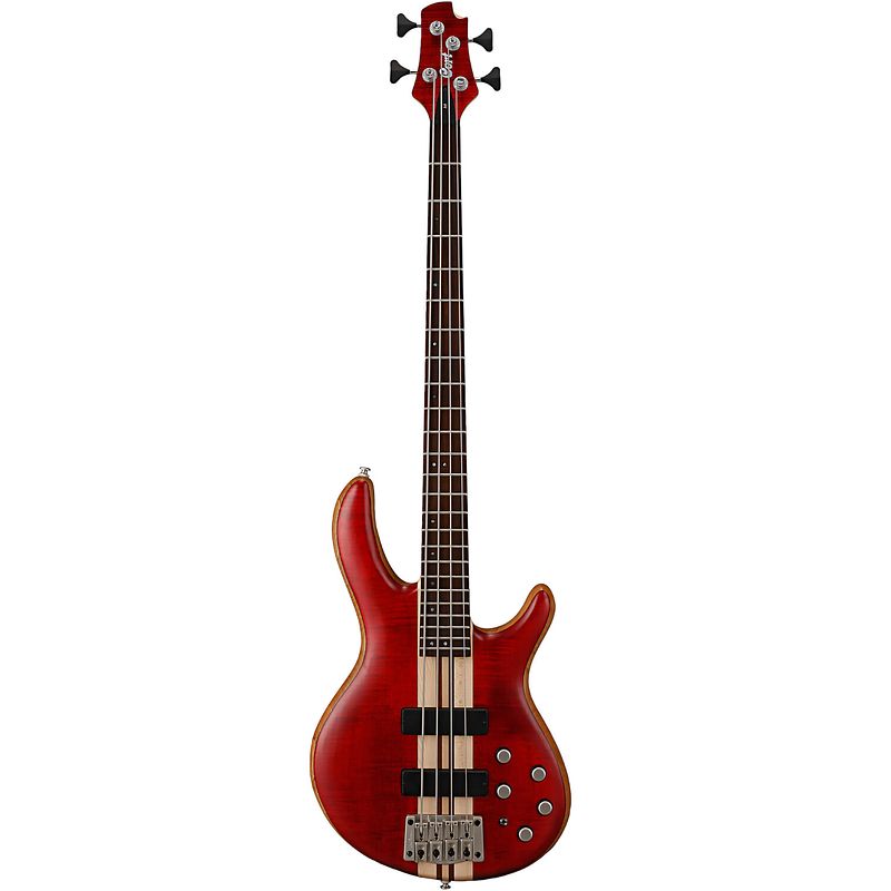 Foto van Cort a4 plus fmmh open pore black cherry elektrische basgitaar