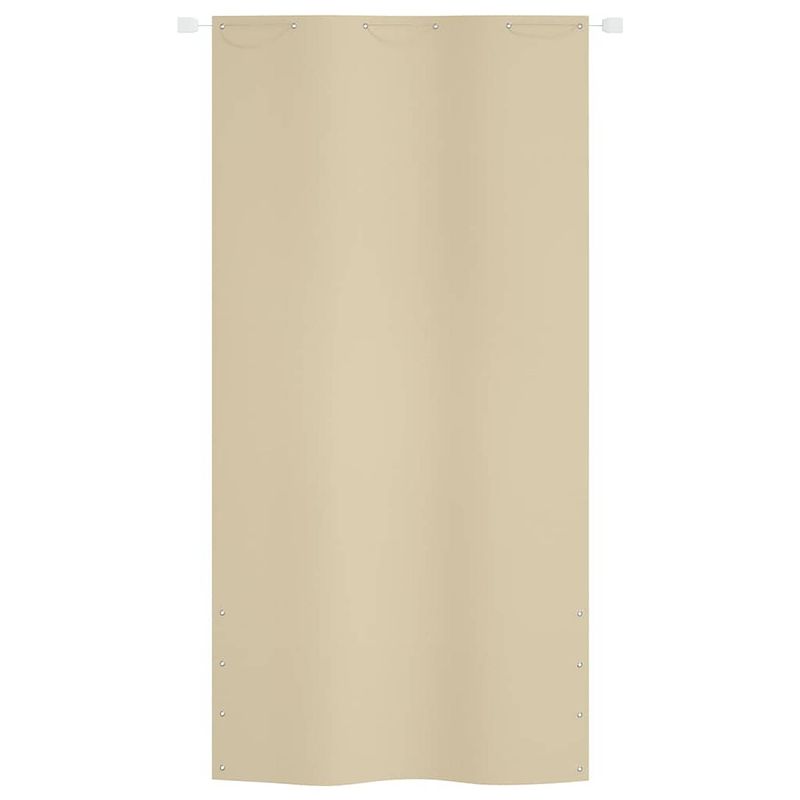 Foto van The living store balkonscherm oxford stof - 120 x 240 cm - beige - waterbestendig - uv-bescherming