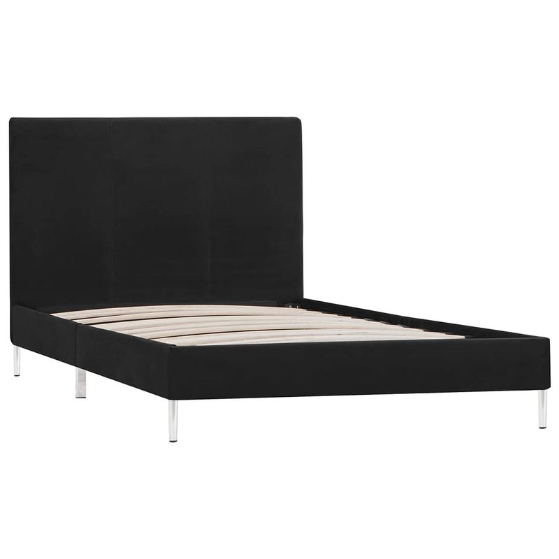 Foto van The living store klassiek bedframe - hout en ijzer - 208 x 95 x 81 cm - zwart