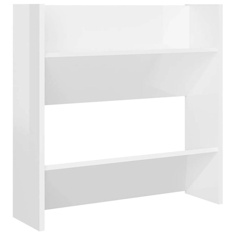 Foto van The living store schoenenkast modern - 60 x 18 x 60 cm - hoogglans wit