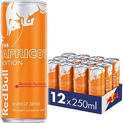 Foto van Red bull energy drink abrikoos 12 x 0,25l can bij jumbo