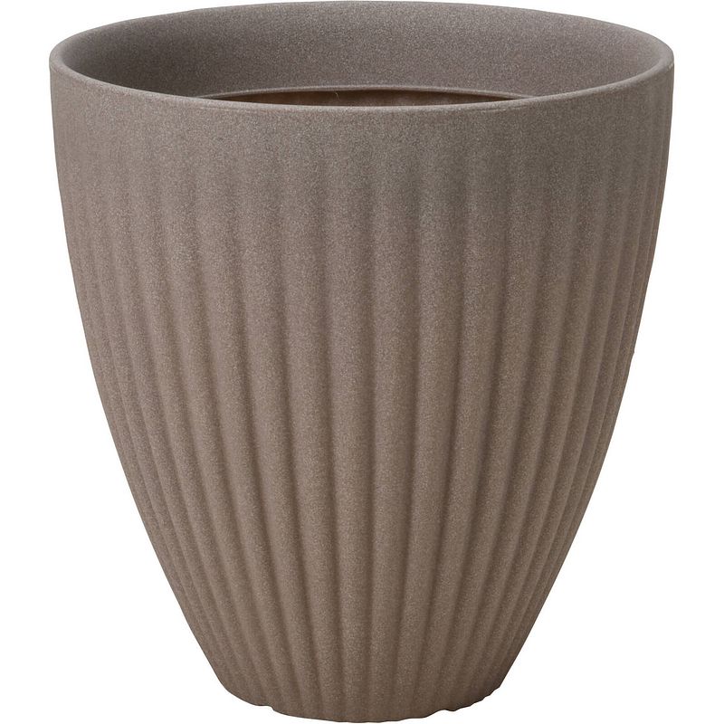 Foto van Bloempot lotus rond 40x42cm taupe