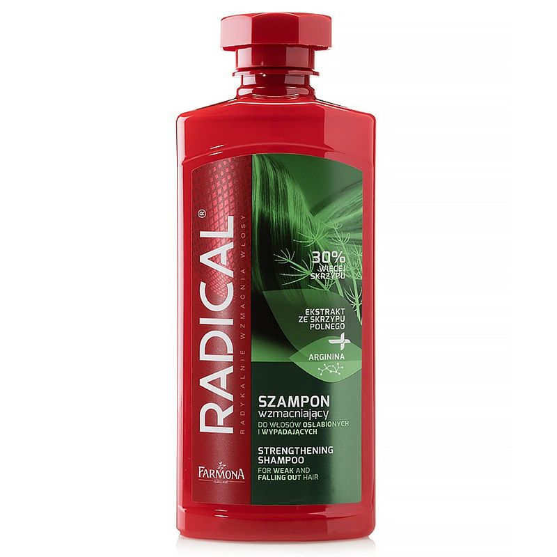 Foto van Radical strenghtening shampoo voor zwak en vallend haar heermoes extract 400ml