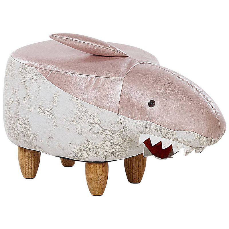 Foto van Beliani shark - hocker-roze-polyester