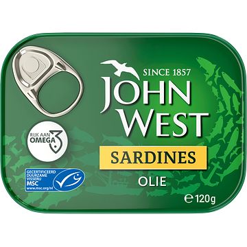 Foto van John west sardines in olie msc 120g bij jumbo