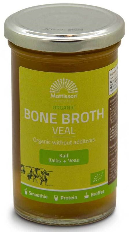 Foto van Mattisson healthstyle biologische botten bouillon - kalf
