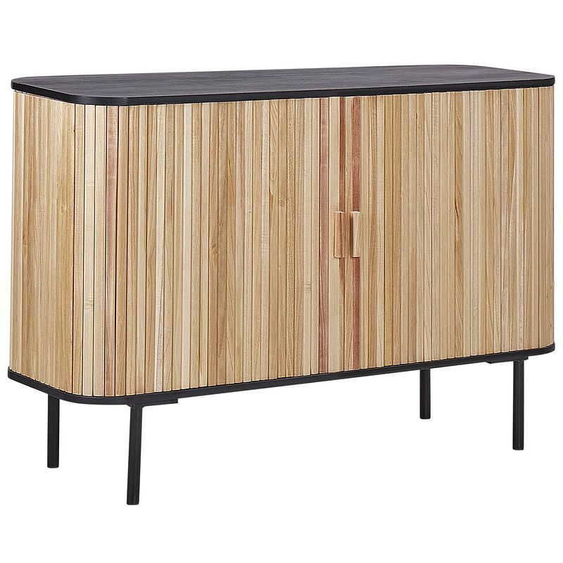 Foto van Beliani lindon - sideboard-lichte houtkleur-paulowniahout