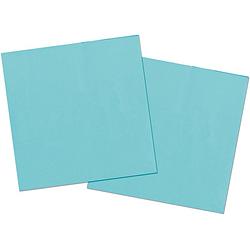 Foto van 40x stuks servetten van papier lichtblauw 33 x 33 cm - feestservetten
