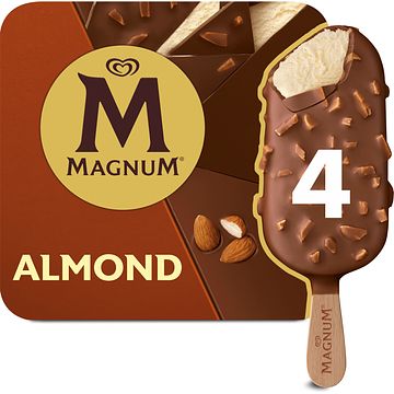 Foto van Magnum ijs almond 4 stuks 4 x 100ml bij jumbo