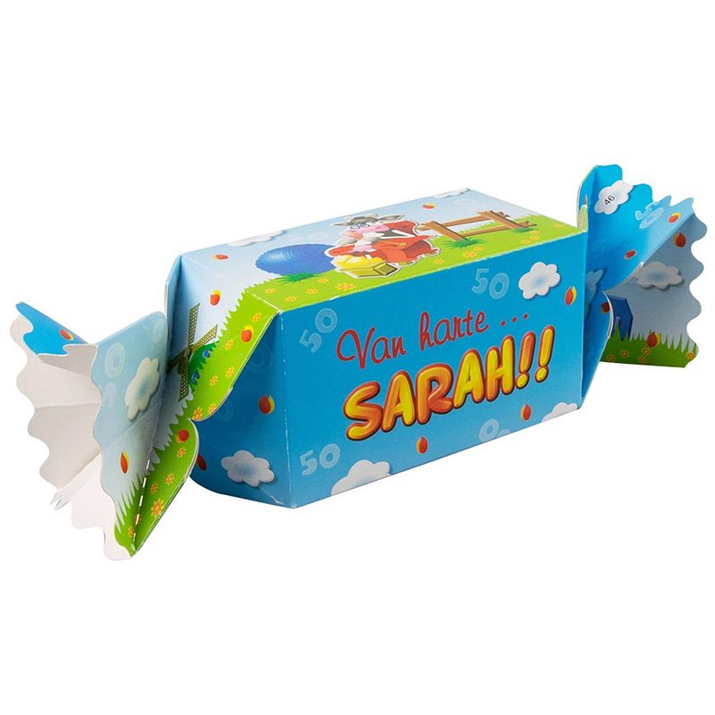 Foto van Paper dreams cadeauverpakking sarah 20 cm karton blauw