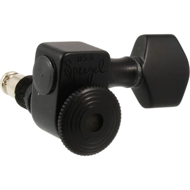 Foto van Sperzel locking tuners 6-in-line satin black stemmechanieken voor gitaar (set van 6)