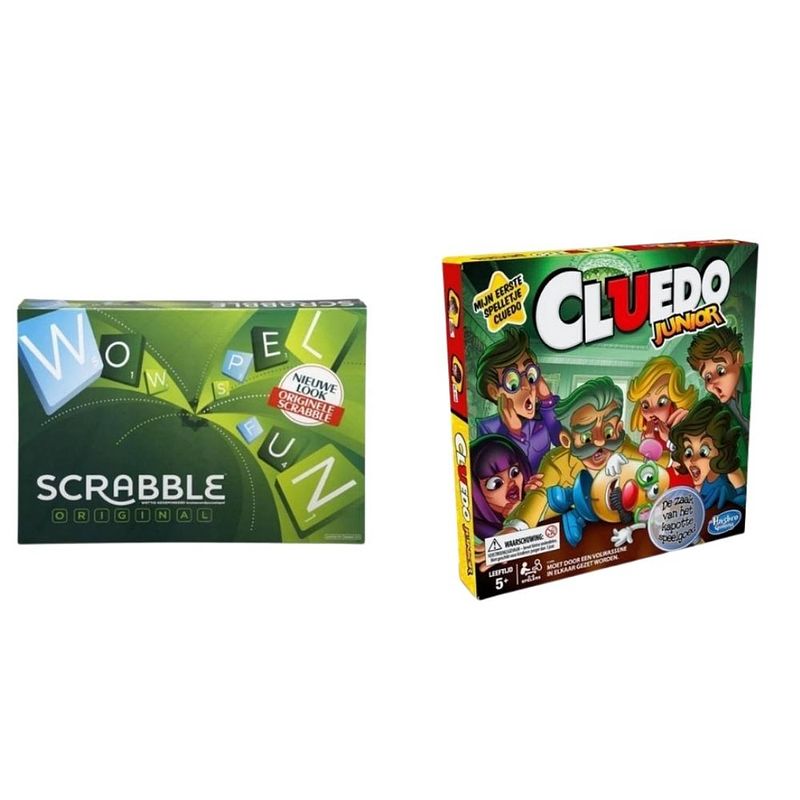 Foto van Spellenbundel - 2 stuks - scrabble original & cluedo junior