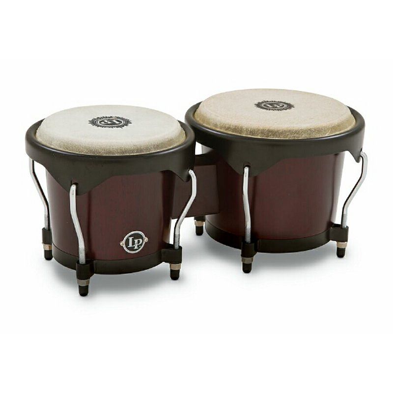 Foto van Latin percussion lp601ny-dw city series bongoset dark wood