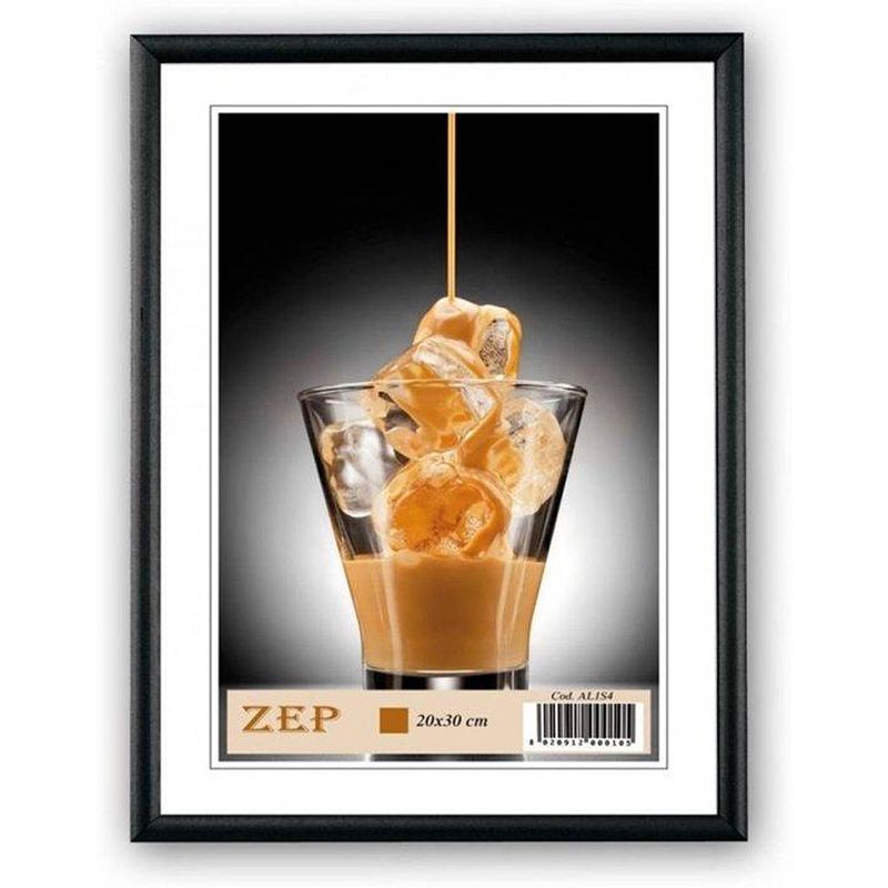 Foto van Zep - aluminium fotolijst ombretta zwart voor foto formaat 20x25 - al1b15