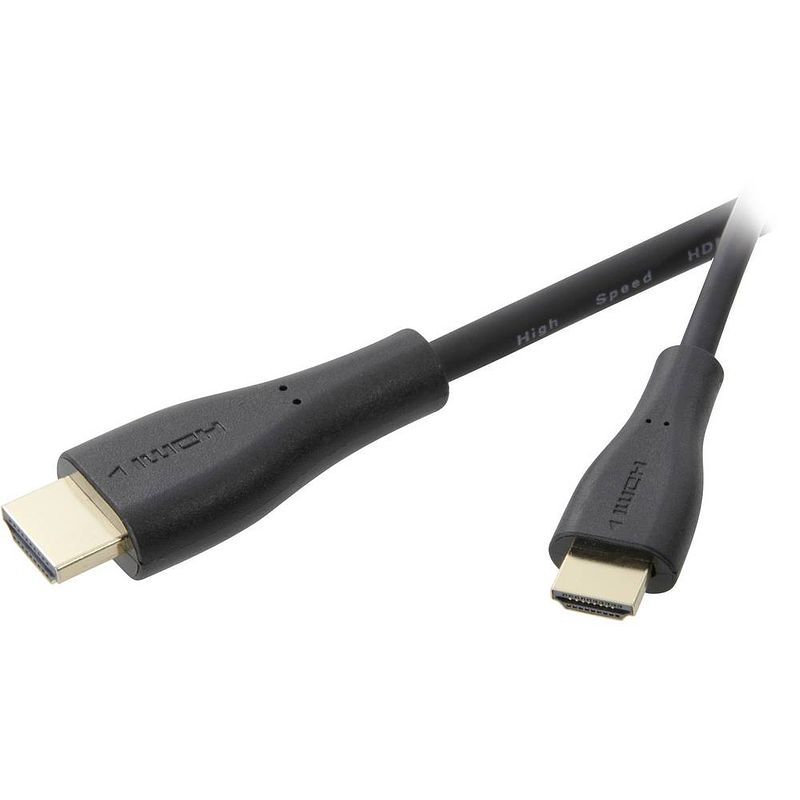 Foto van Speaka professional hdmi aansluitkabel hdmi-a stekker, hdmi-mini-c stekker 0.45 m zwart sp-4937536 audio return channel (arc), vergulde steekcontacten, ultra