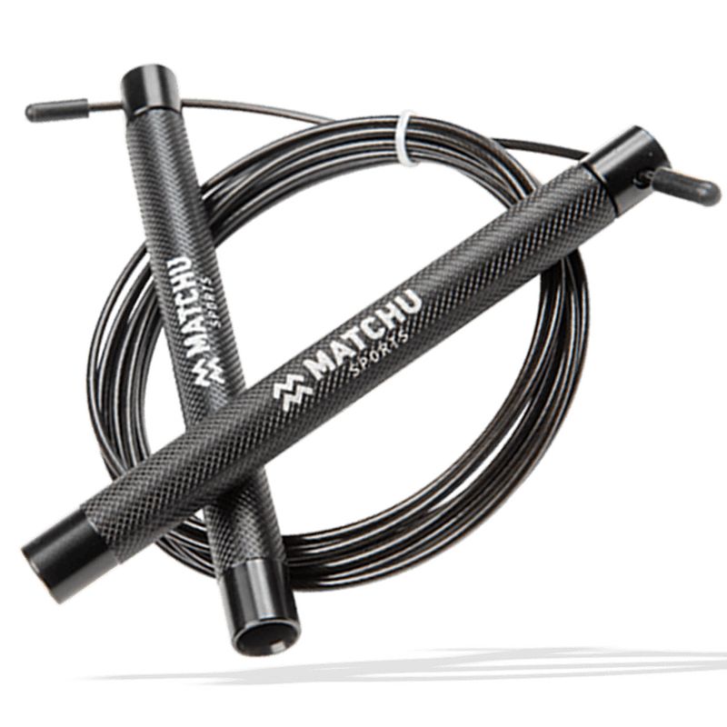 Foto van Matchu sports speedrope - zwart - 320 cm - aluminium