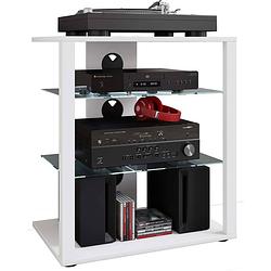 Foto van Folas hifi-meubels 3 planken wit.