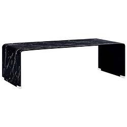 Foto van Vidaxl salontafel 98x45x31 cm gehard glas marmer zwart