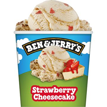 Foto van Ben & jerry's ijs classic strawberry cheesecake pint 465ml bij jumbo