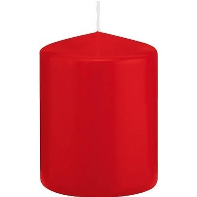 Foto van 1x kaarsen rood 6 x 8 cm 29 branduren sfeerkaarsen - stompkaarsen