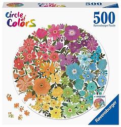 Foto van Round puzzle circle of colors - flowers (500 stukjes) - puzzel;puzzel (4005556171675)