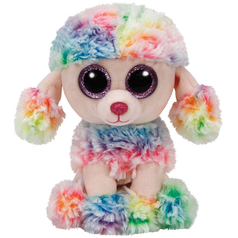 Foto van Ty beanie boo's knuffel poedel rainbow - 15 cm