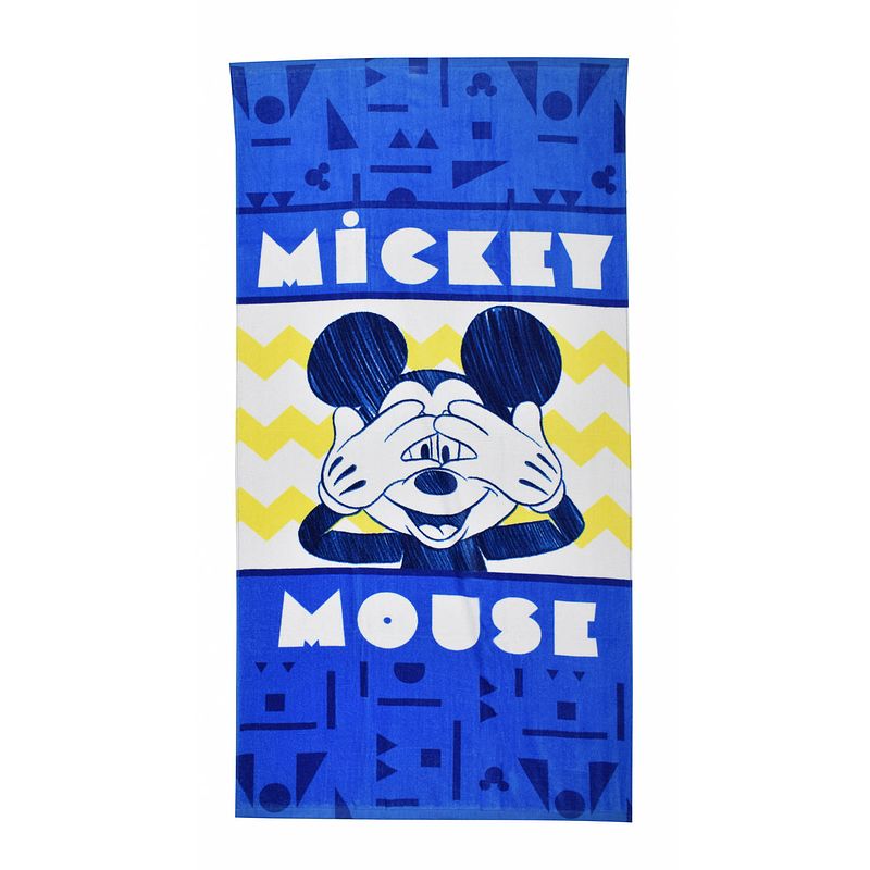 Foto van Disney badlaken mickey junior 70 x 140 cm katoen blauw/geel