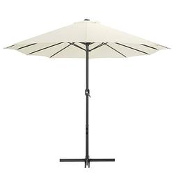 Foto van The living store tuinparasol - zand - polyester - 460x270x246 cm - met zwengelsysteem