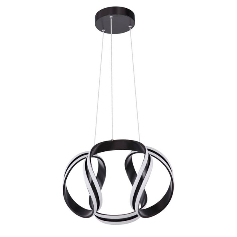 Foto van Industriële hanglamp pruna - l:50cm - led - metaal - zwart