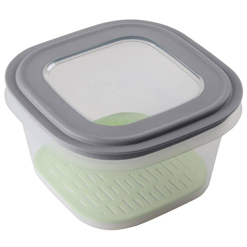 Foto van Sunware - sigma home vershouddoos met tray 1,8l transparant grijs - 18 x 18 x 10,4 cm