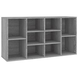 Foto van The living store schoenenkast modern grijs sonoma eiken - 103 x 30 x 54.5 cm - stevig materiaal