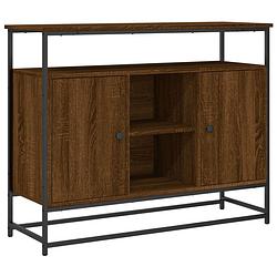 Foto van Vidaxl dressoir 100x35x80 cm bewerkt hout bruin eikenkleur