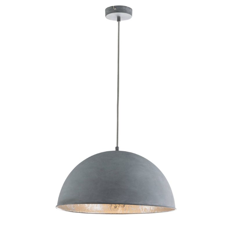 Foto van Hanglamp miram - l:41cm - e27 - metaal - cement look