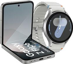 Foto van Samsung galaxy z flip 6 512gb zilver 5g + samsung galaxy watch 7 zilver 44mm