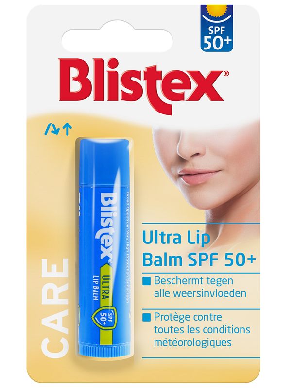 Foto van Blistex lip balm ultra spf50 blisterverpakking