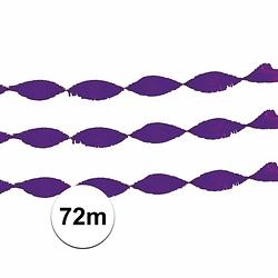 Foto van 3x crepe papier slinger paars 24 meter - feestslingers
