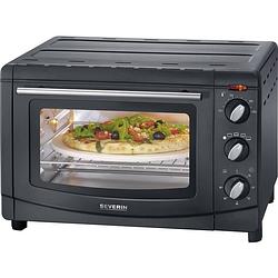 Foto van Severin to 2068 mini-oven met handmatige temperatuursinstelling, timerfunctie, kabelgebonden, met grillspies, convectiefunctie, met pizzasteen 20 l