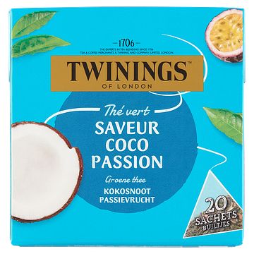 Foto van Twinings of london groene thee kokosnoot passievrucht 20 stuks bij jumbo