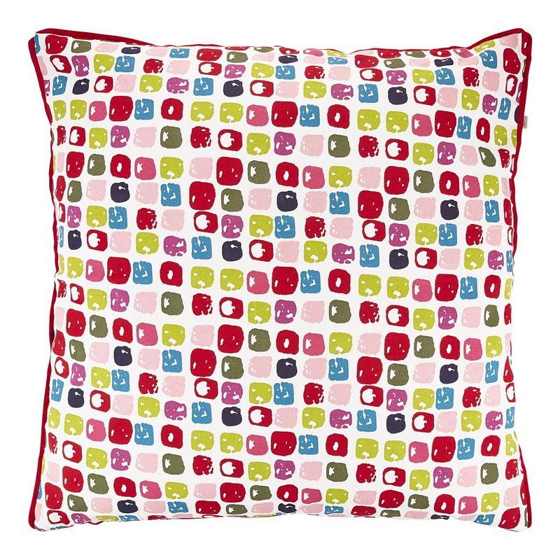 Foto van Dutch decor tobor - kussenhoes multi 70x70 cm - rood