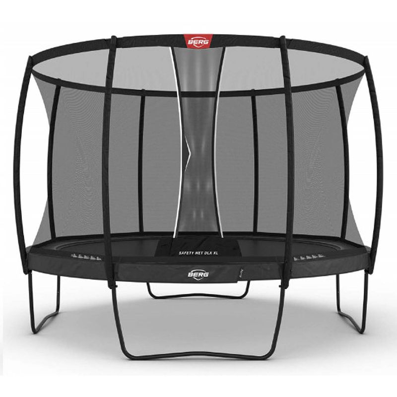 Foto van Berg trampoline elite met veiligheidsnet - safetynet deluxe xl - 430 cm - grijs - twinspring - airflow