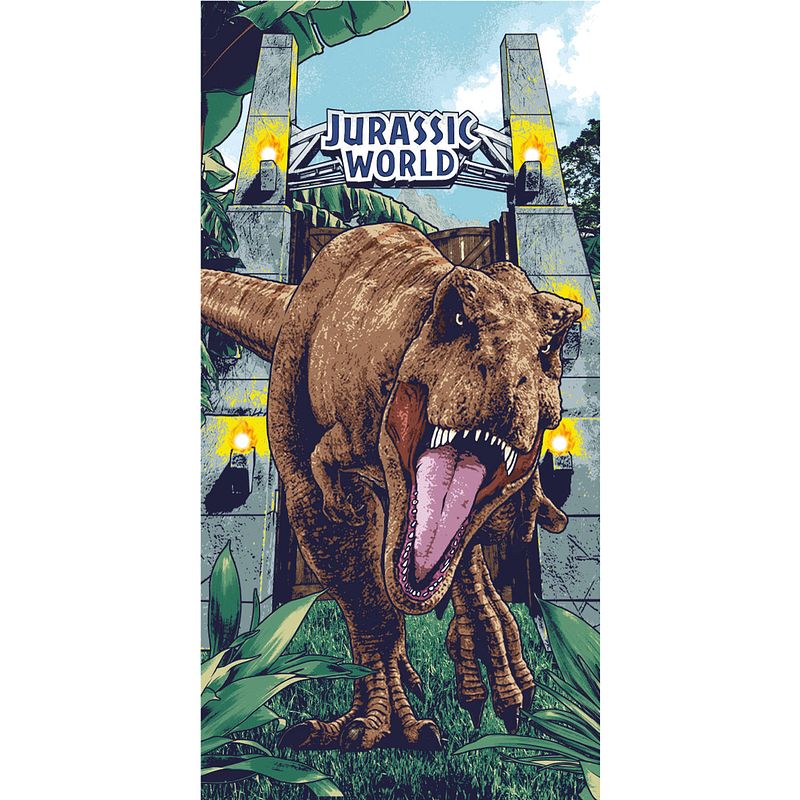Foto van Jurassic world strandlaken roar - 70 x 140 cm - katoen