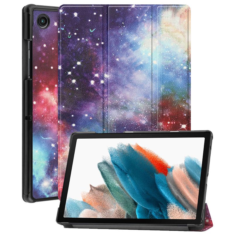 Foto van Basey samsung galaxy tab a8 hoesje kunstleer hoes case cover samsung galaxy tab a8-galaxy